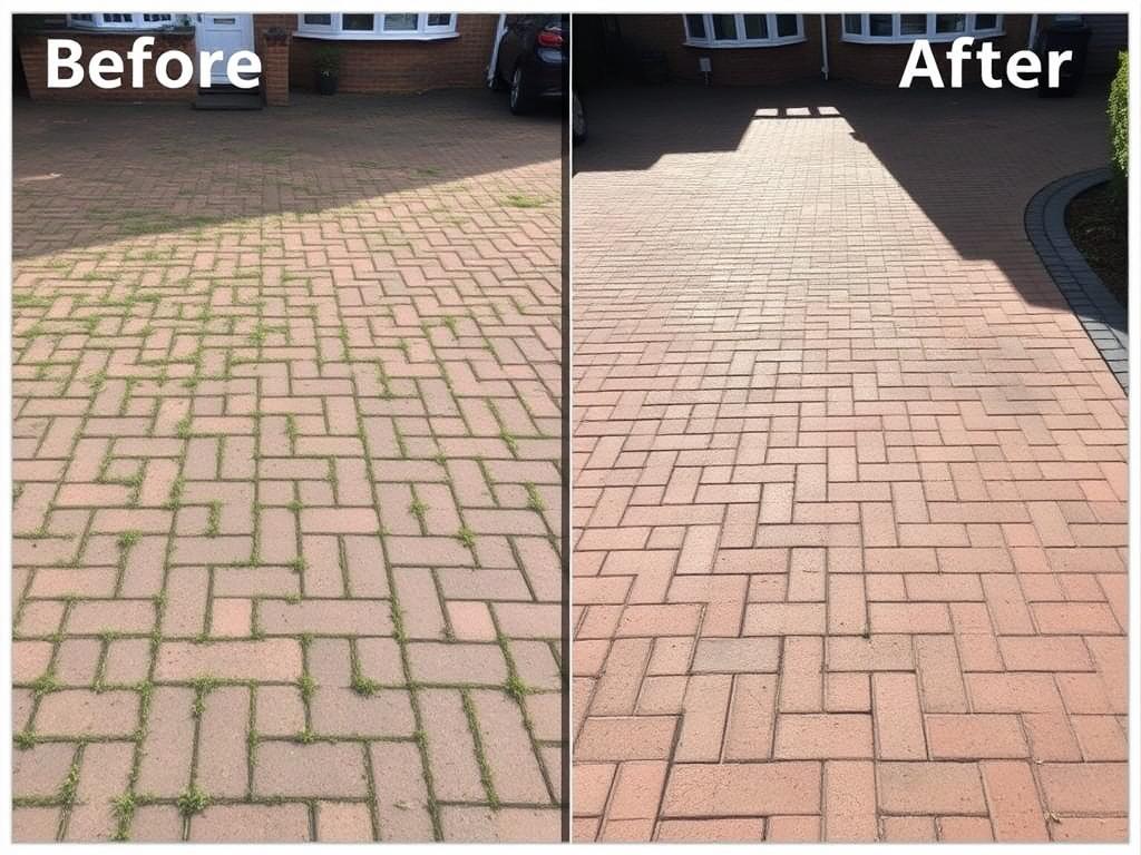 Block paving cleaning and restoration in Warrington
